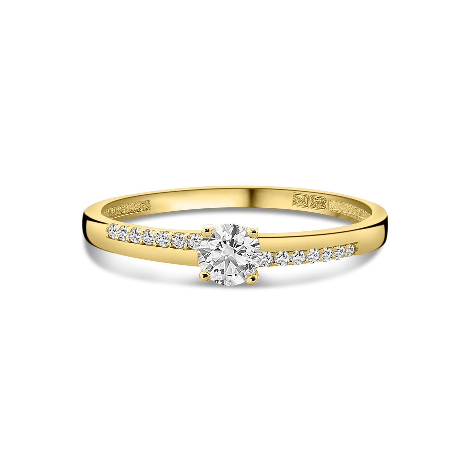 Geelgouden ring met zirkonia R122-V-VXSZR200328-FCZ-Y