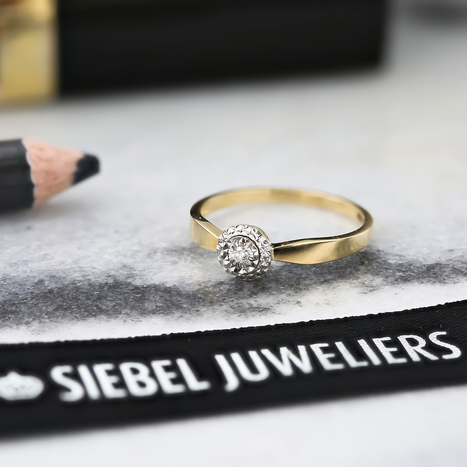 Geelgouden ring miracle diamant R480-RG010162ADI-YW