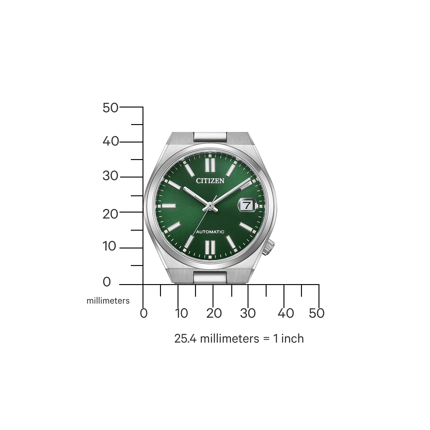Herenhorloge Tsuyosa Automatic Groen - NJ0200-50X