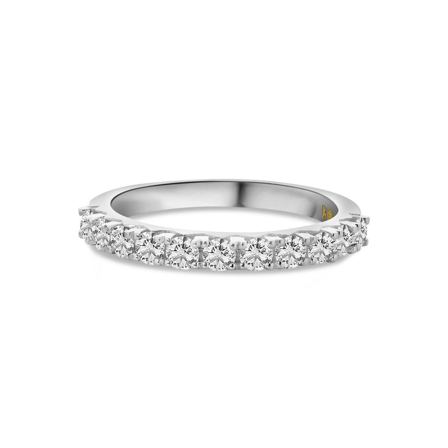 Witgouden rijring met lab grown diamanten R480-RDF21922006-LG-W