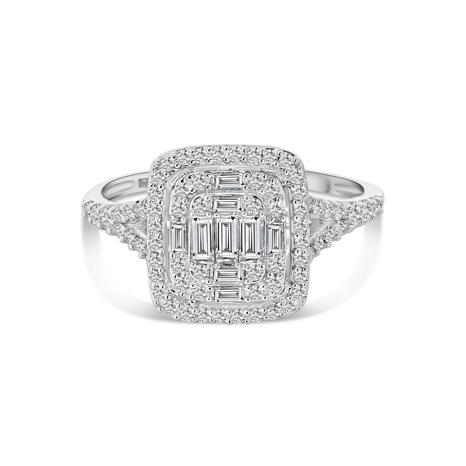 Witgouden Ring met Lab Grown Diamanten - R159-MILL0004-FLG-W