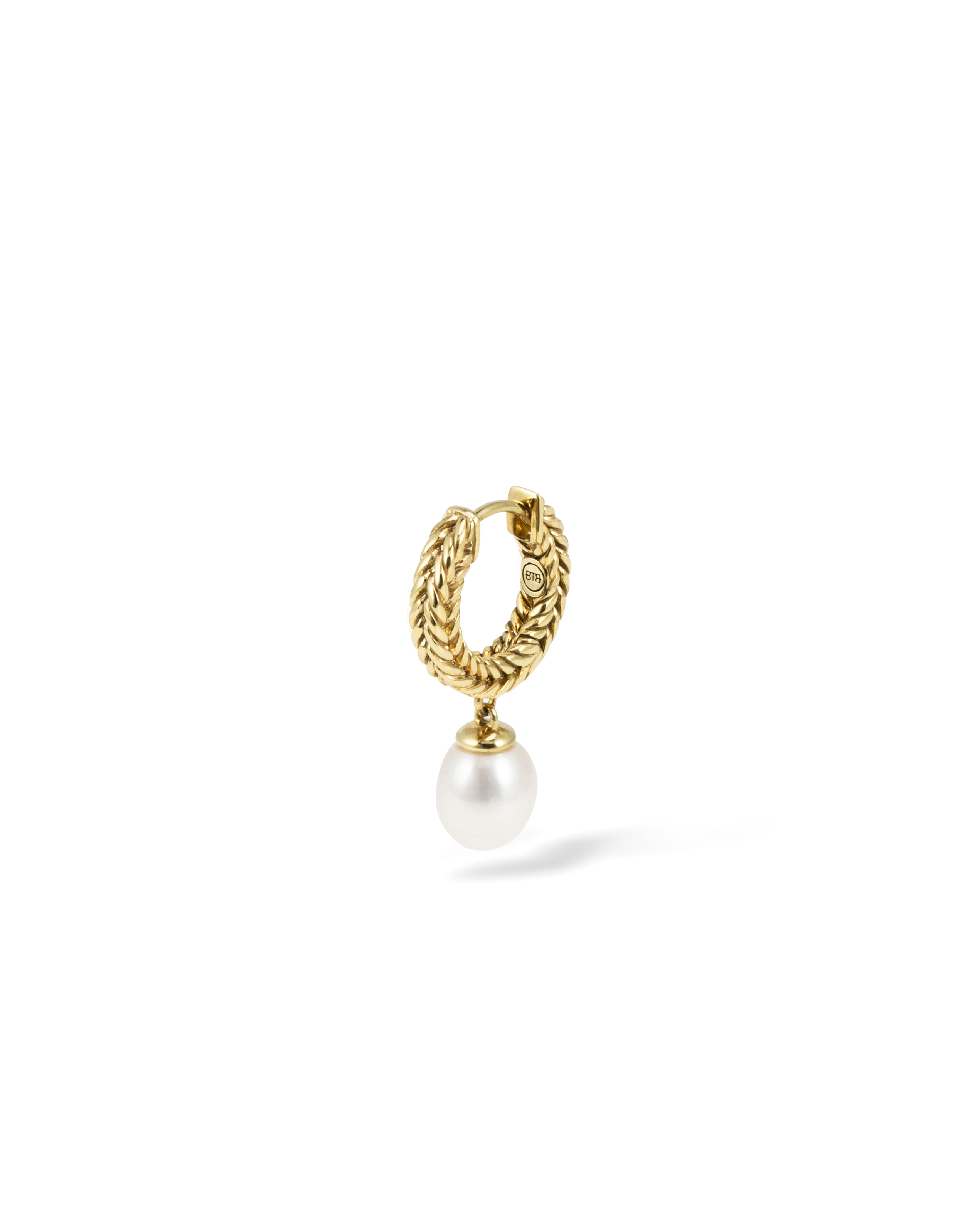 Oorringen Barbara Pearl Gold Plated - 409GV