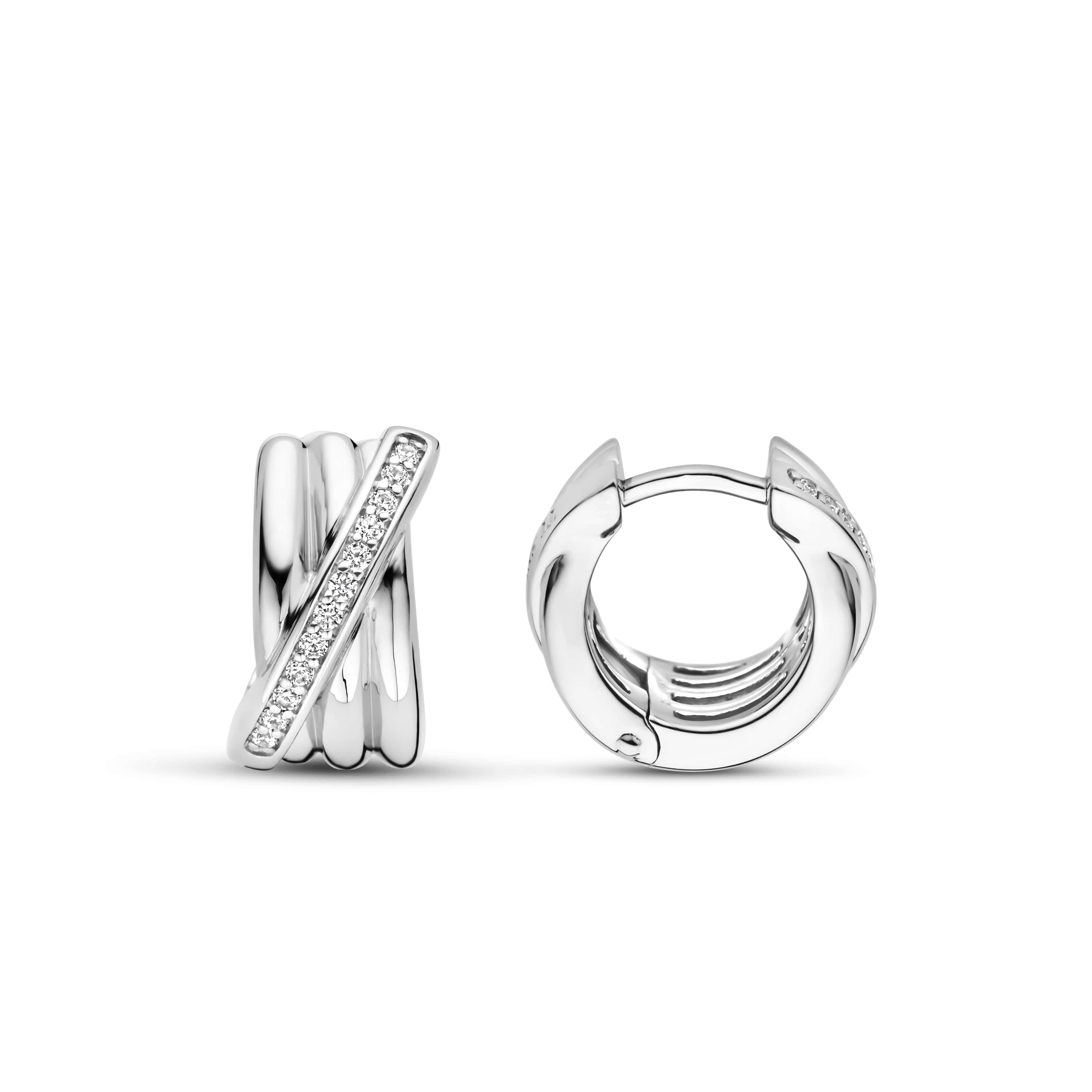 Oorringen sterling zilver met zirkonia - 7960ZI