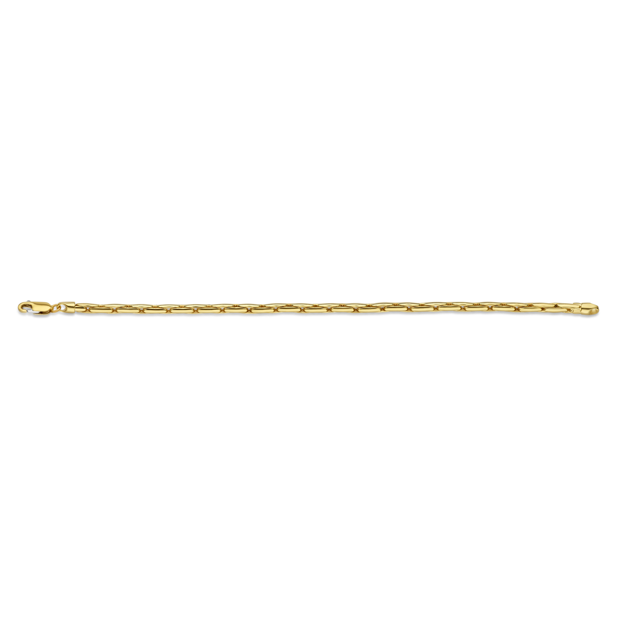 Schakelarmband van goud met zilveren kern 3 mm - 40-PA03