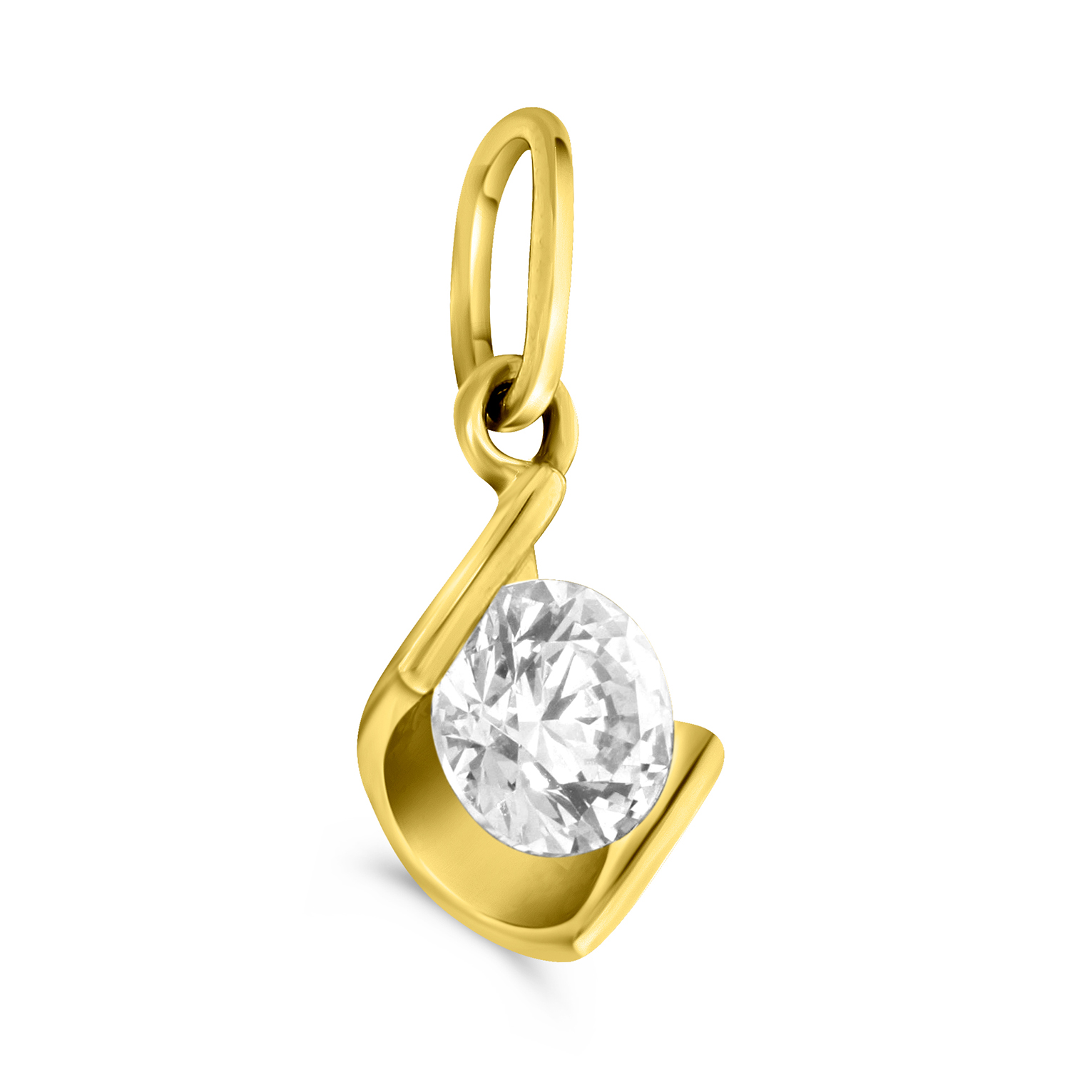 Geelgouden hanger met zirkonia 59535Z-Y