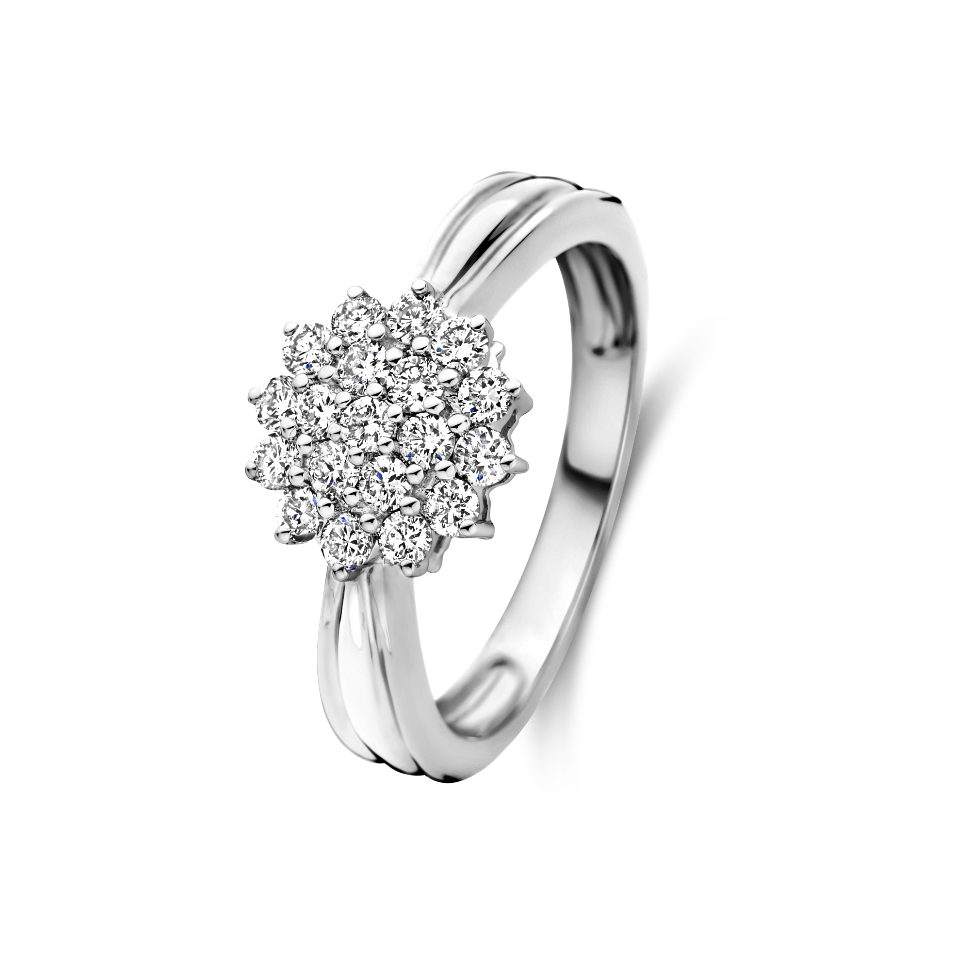 Witgouden ring met diamant