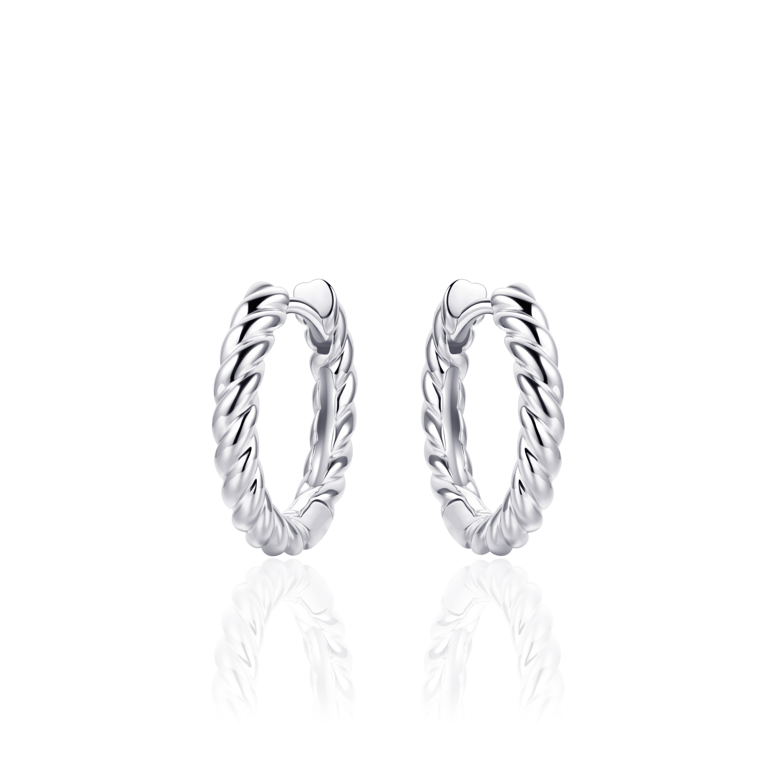 Sterling zilveren twist oorringen KCJ318