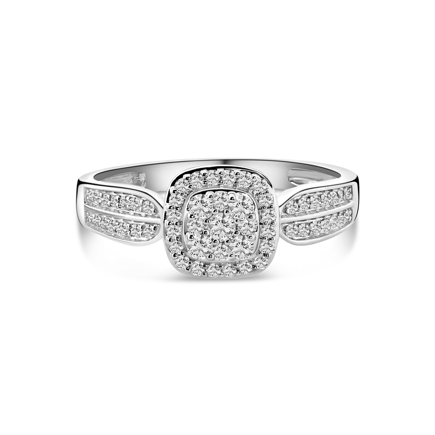 Witgouden ring met diamanten R138-RG84415-W