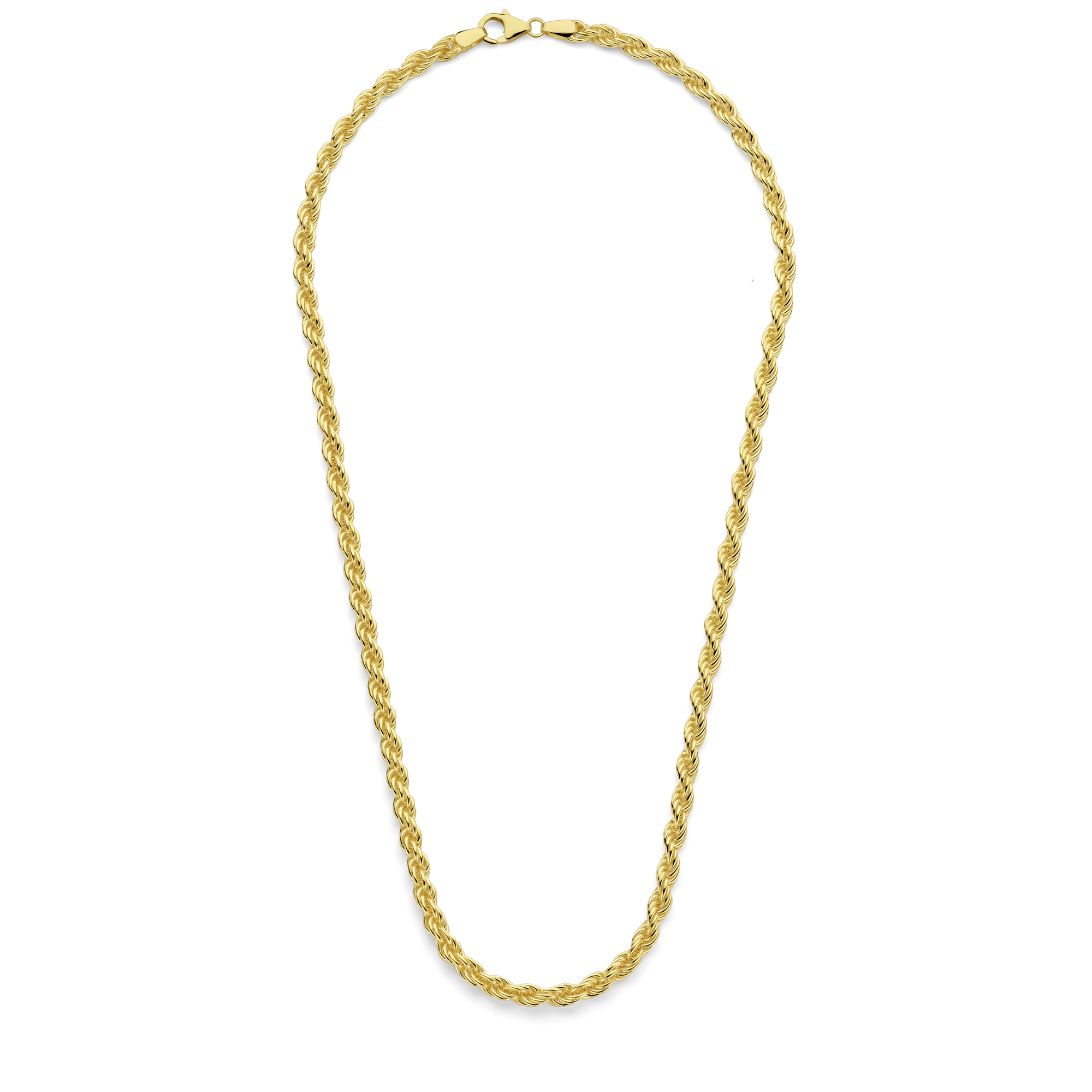 Koordketting van goud met zilveren kern 4 mm - 40-K04-Y