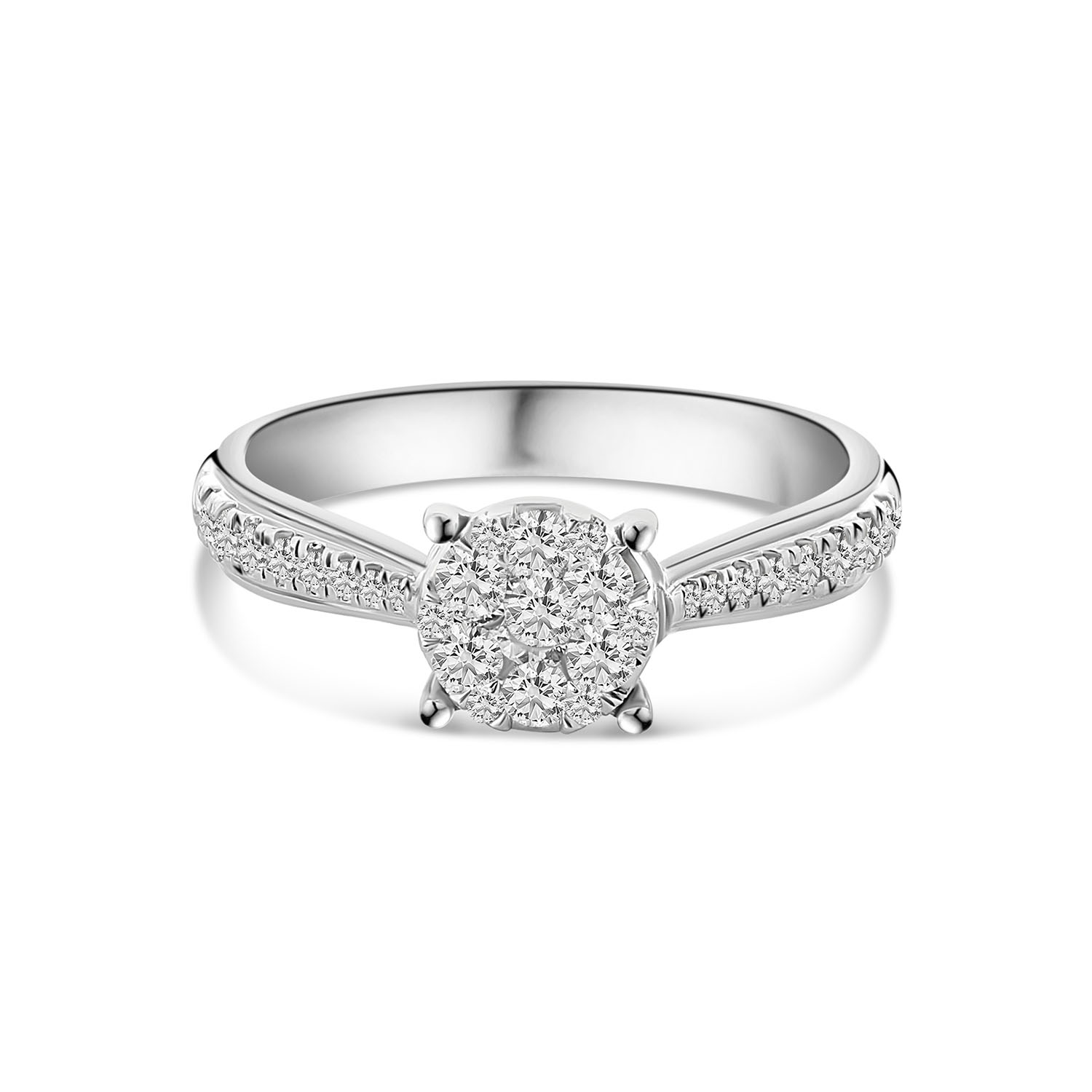 Witgouden ring met diamant R138-RG76298-W