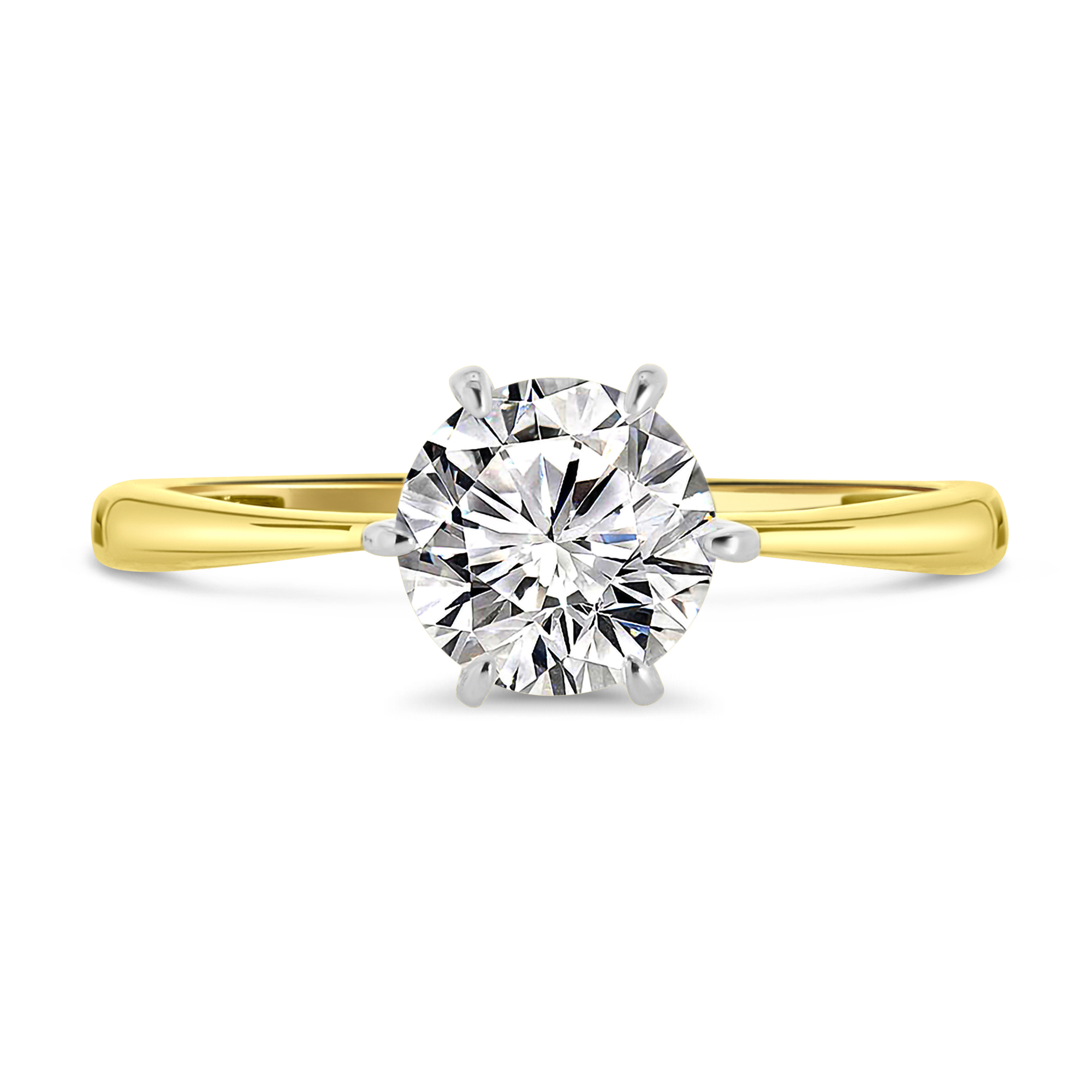 Geelgouden zirkonia ring 60160-Z-Y