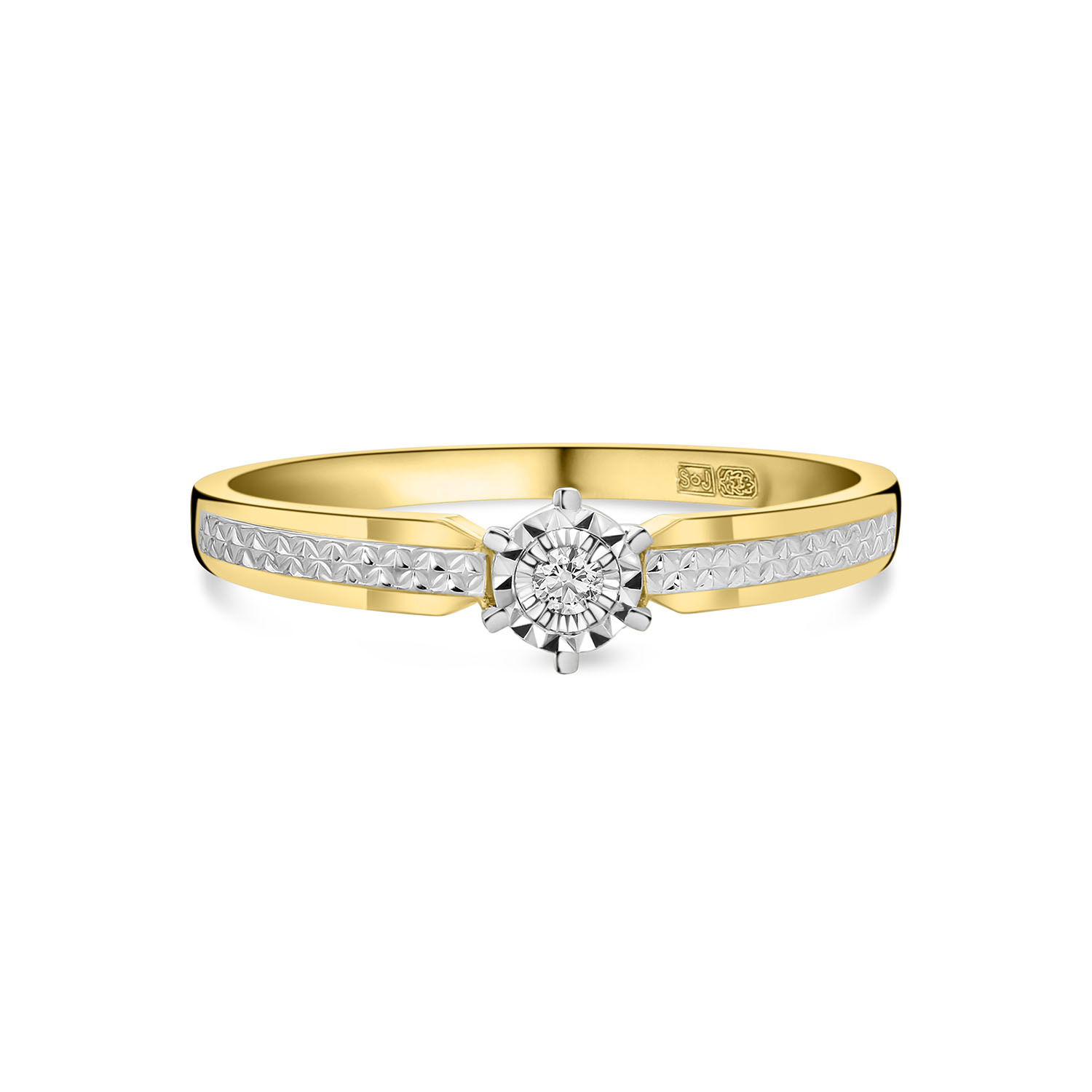 Bi-color ring met diamanten R480-FG010158ADI-YW