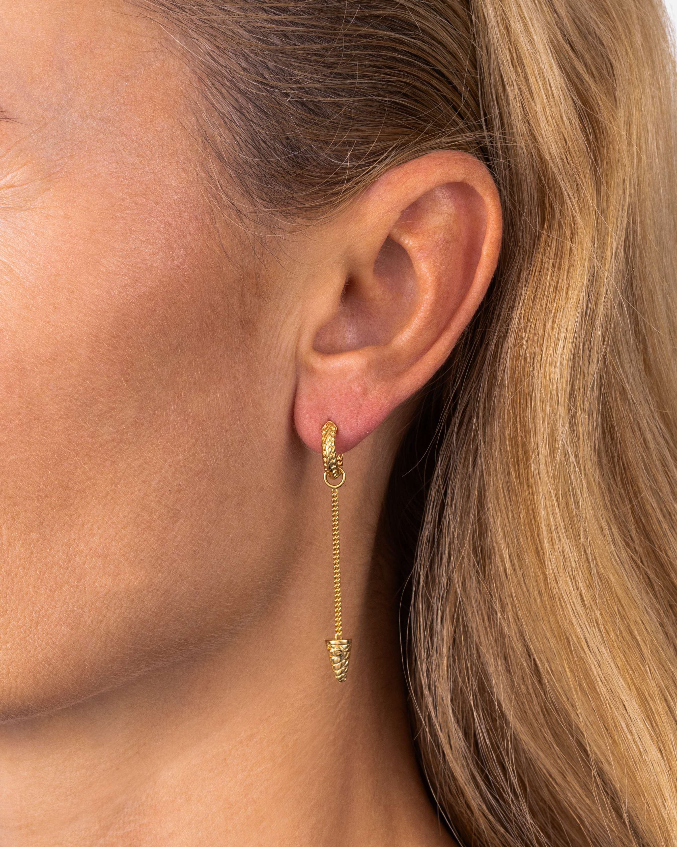 Oorring Ben gold plated enkel stuk - 416GV