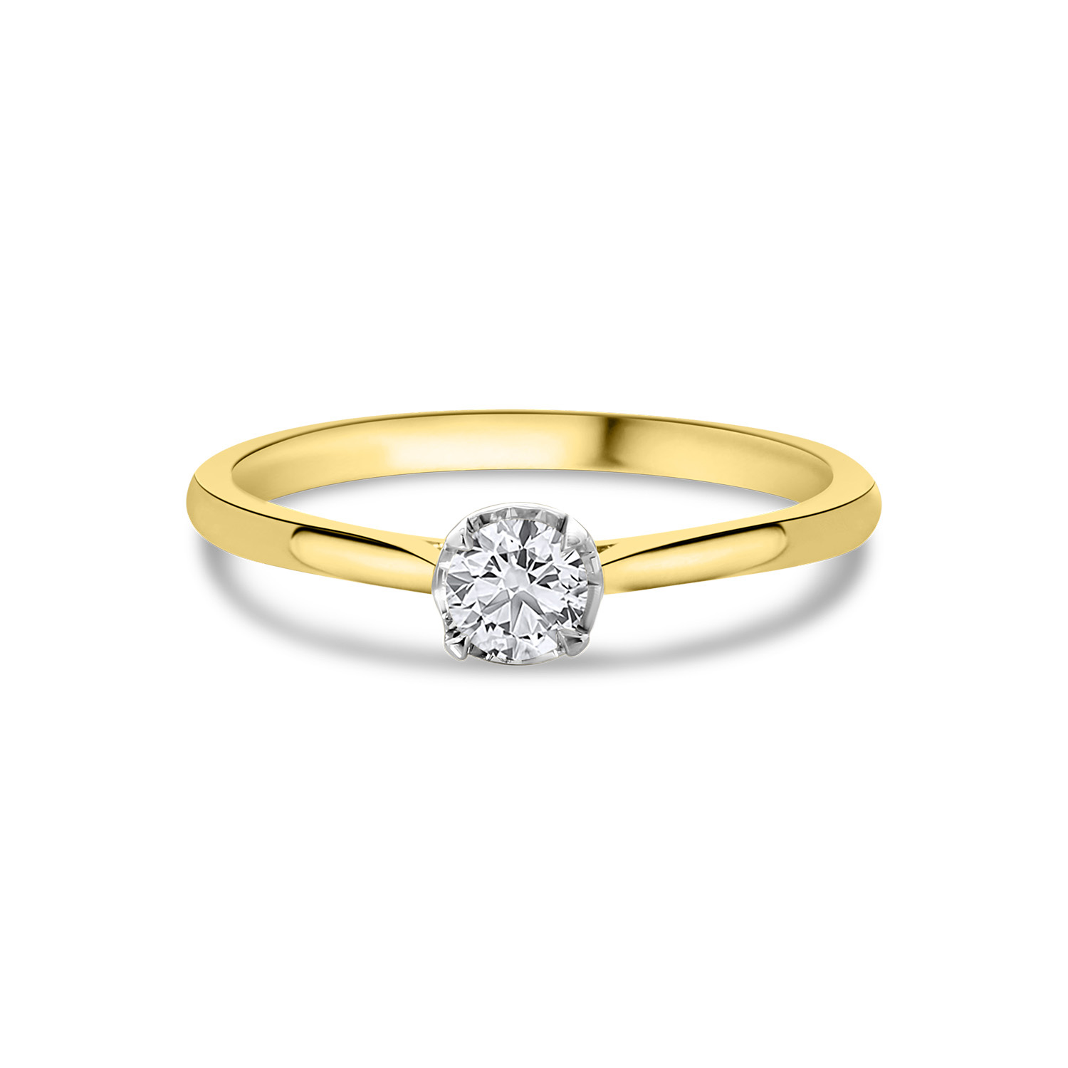 Geelgouden ring met lab grown diamant R404-IGR39565-LG-YW