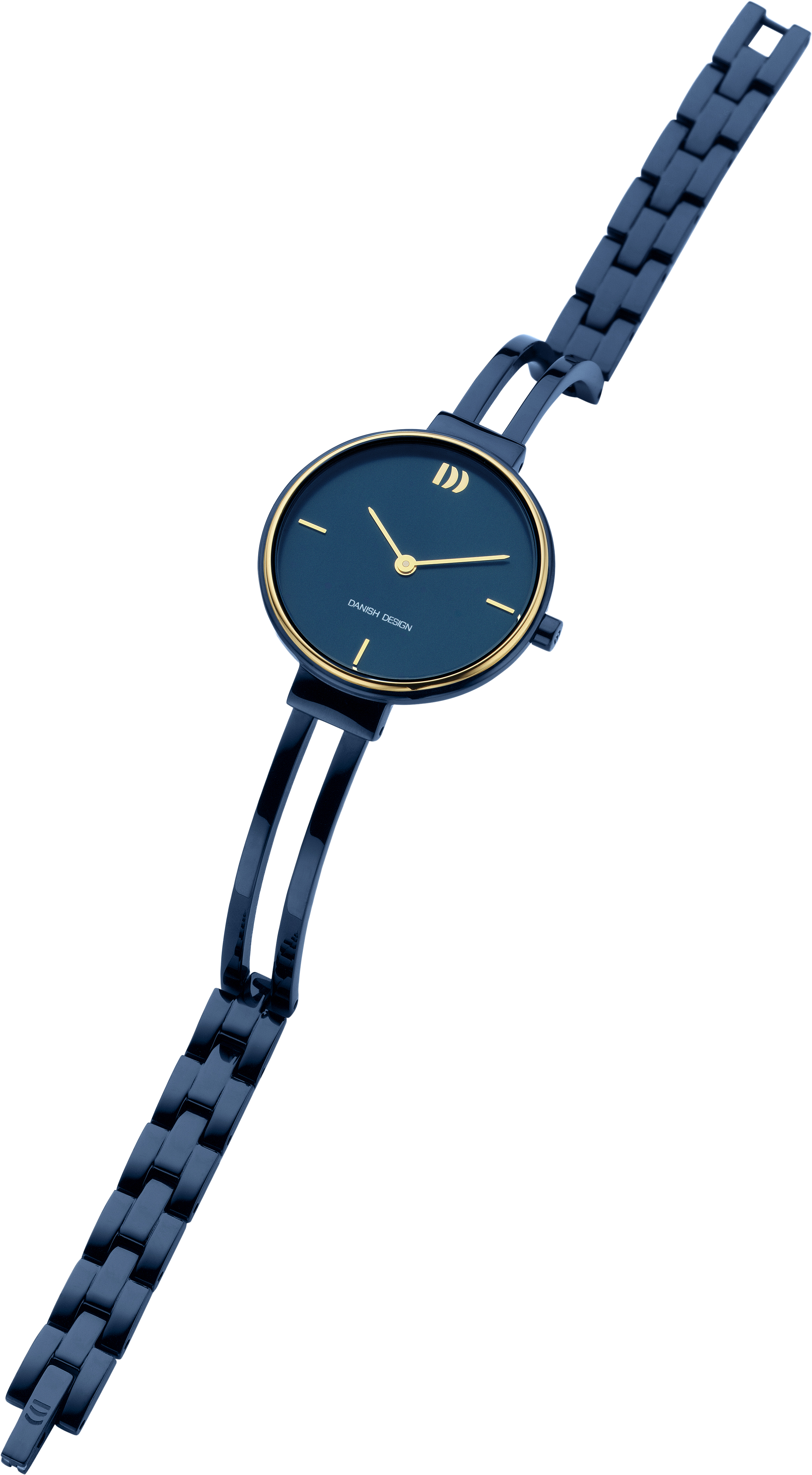 Blauw dames horloge met gouden details IV72Q1265