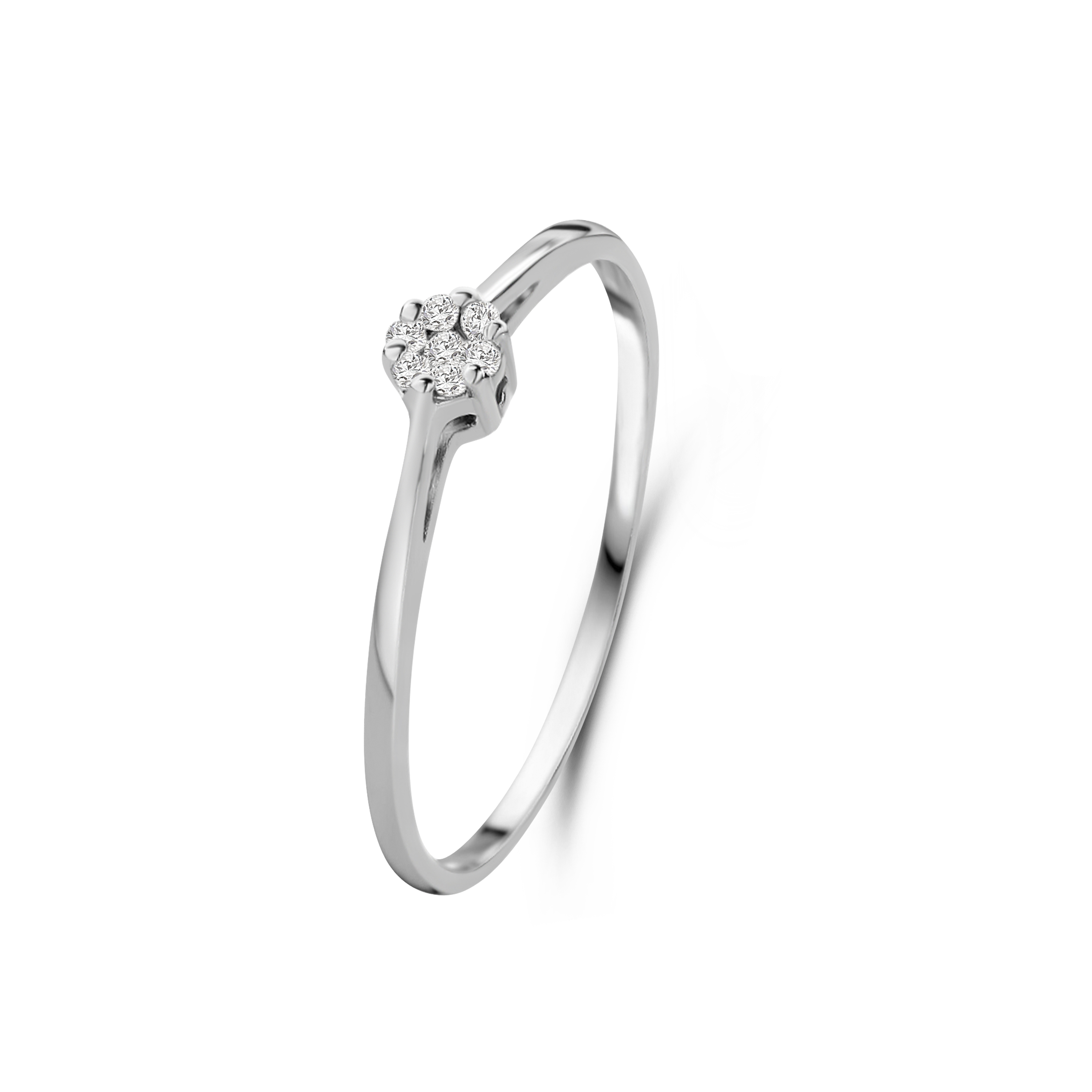 Witgouden ring met diamant R01-BS-0189