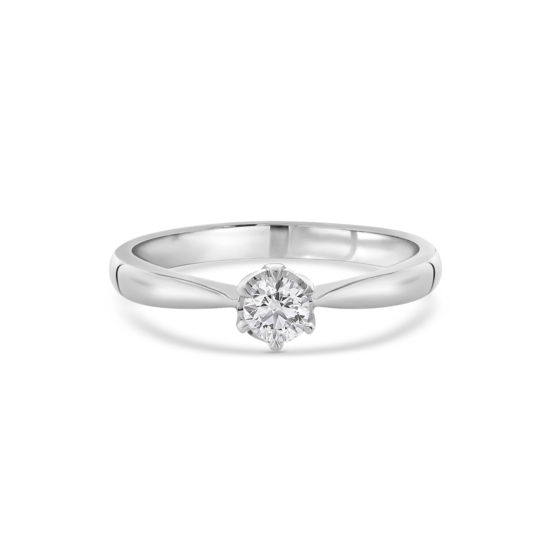 Witgouden solitaire ring met lab grown diamant R138-RG63012-CV-020-W