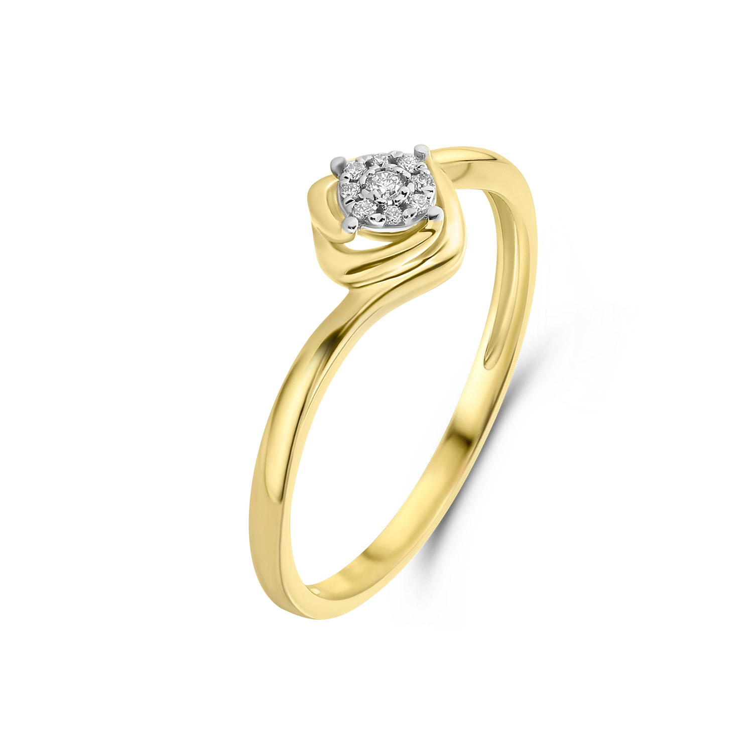 Geelgouden ring met diamant R404-IGR-39814-Y