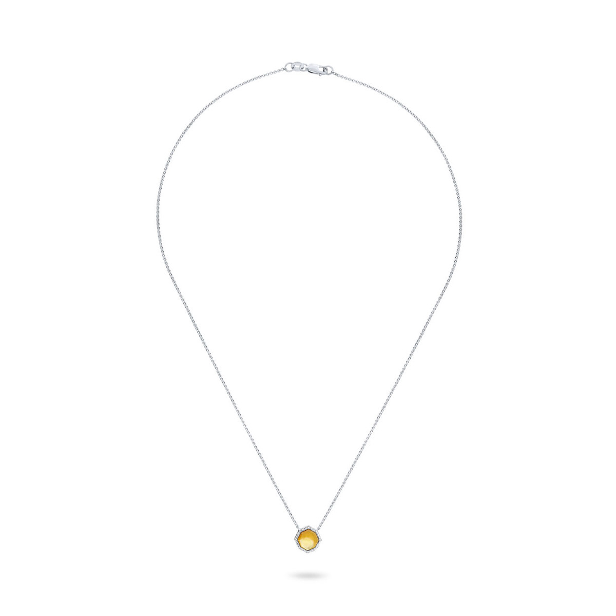 Witgoud collier Aurora 0.05 ct diamant 41013427