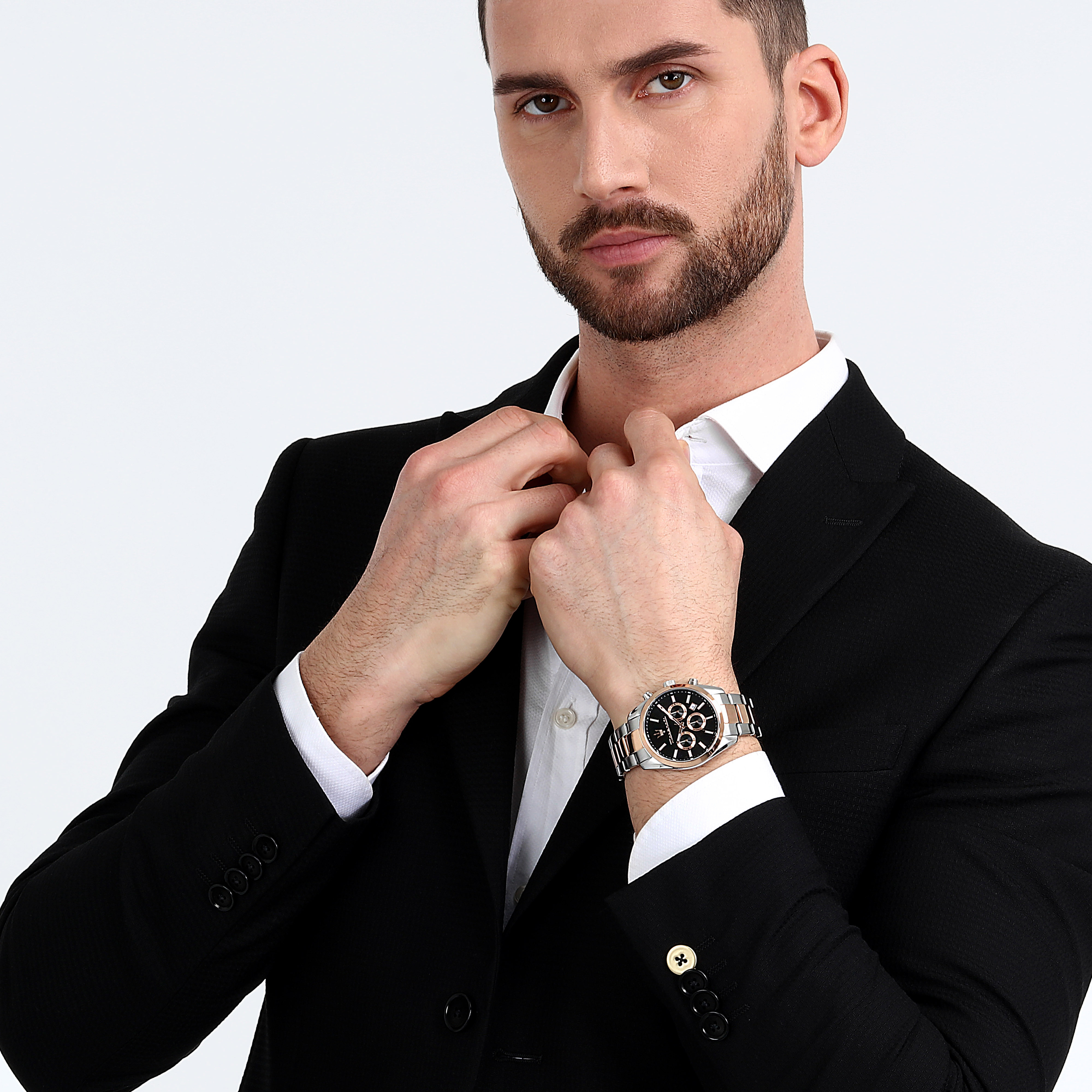 Herenhorloge Attrazione Chronograph Bicolor Black - R8853151002