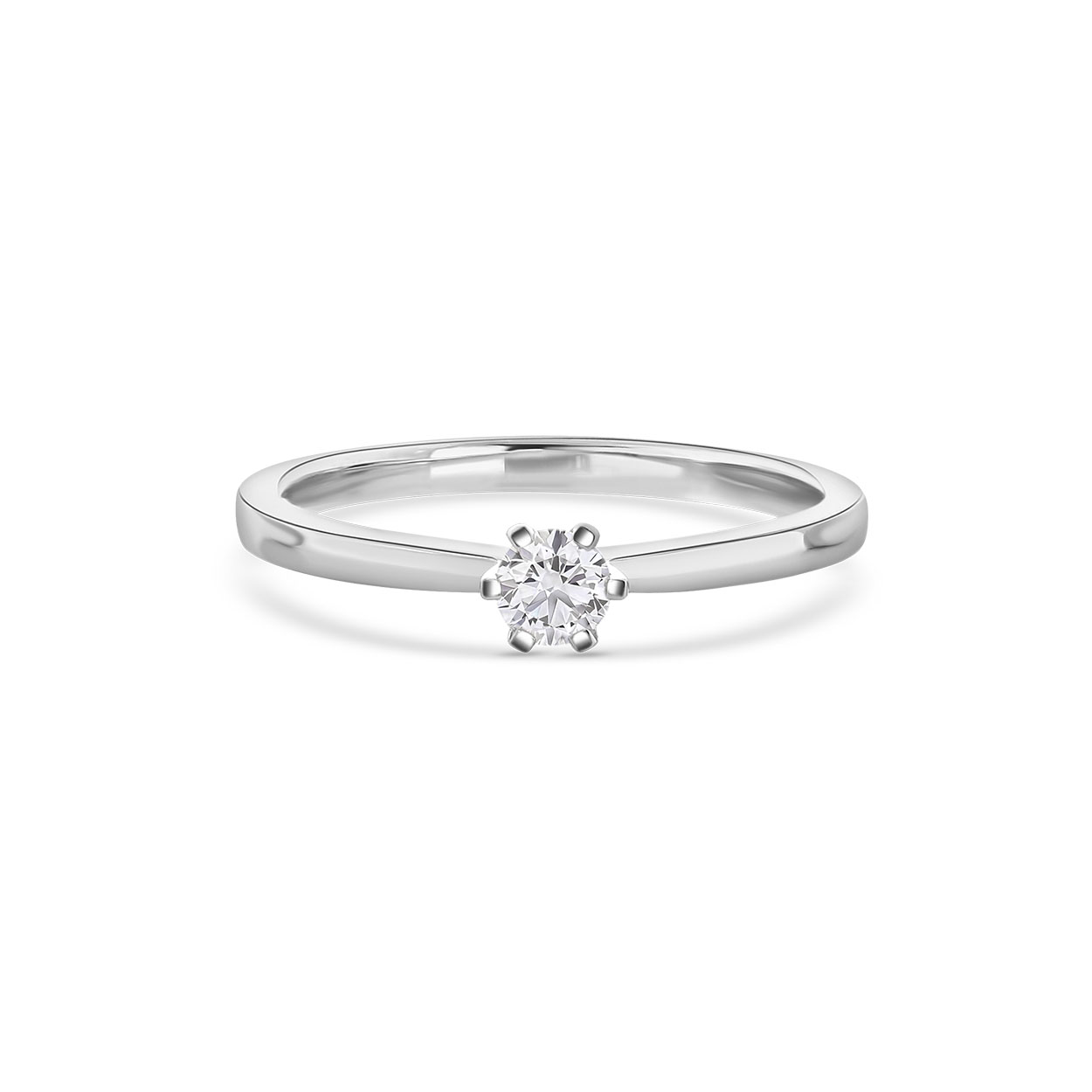 Witgouden solitaire ring met lab grown diamant R138-RG66621-LG-020-W