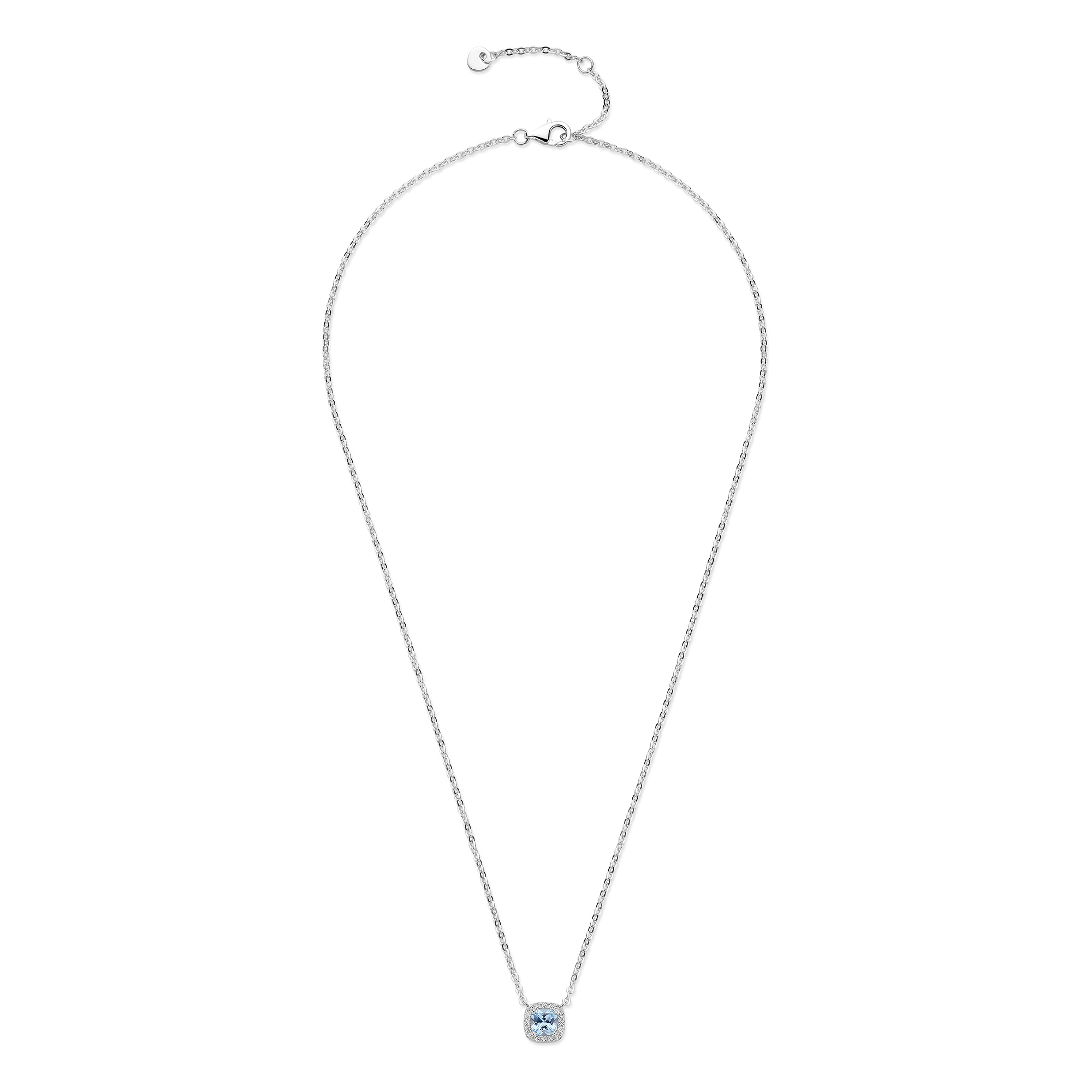 Ketting sterling zilver met Blauw Spinel - RGC122990AS