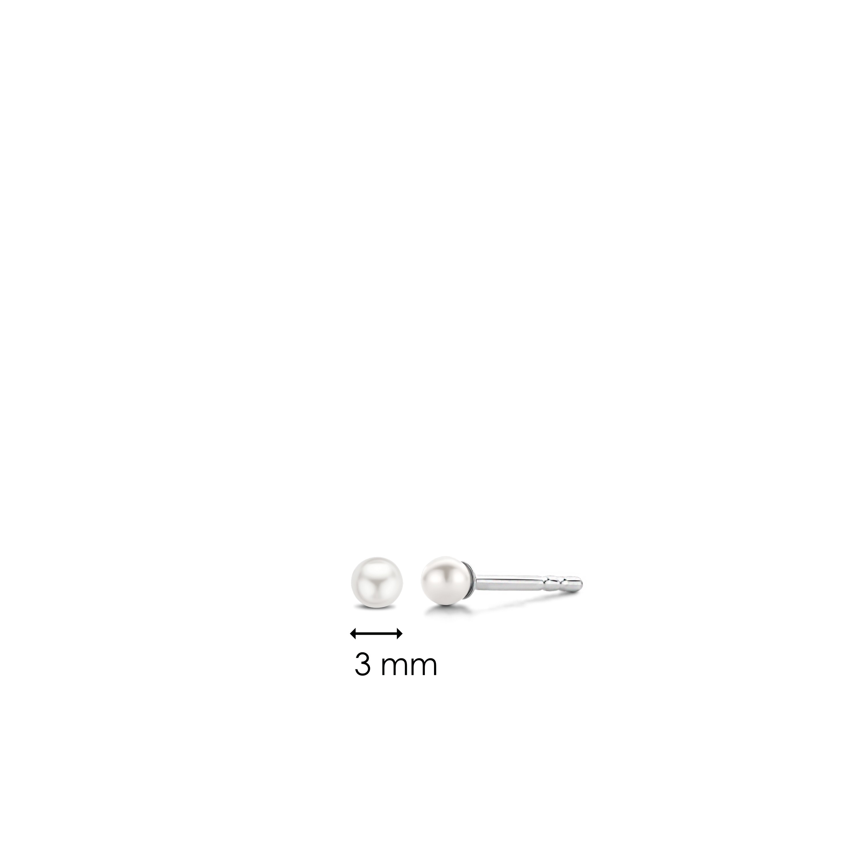 Oorknoppen sterling zilver met parel - 7841PW