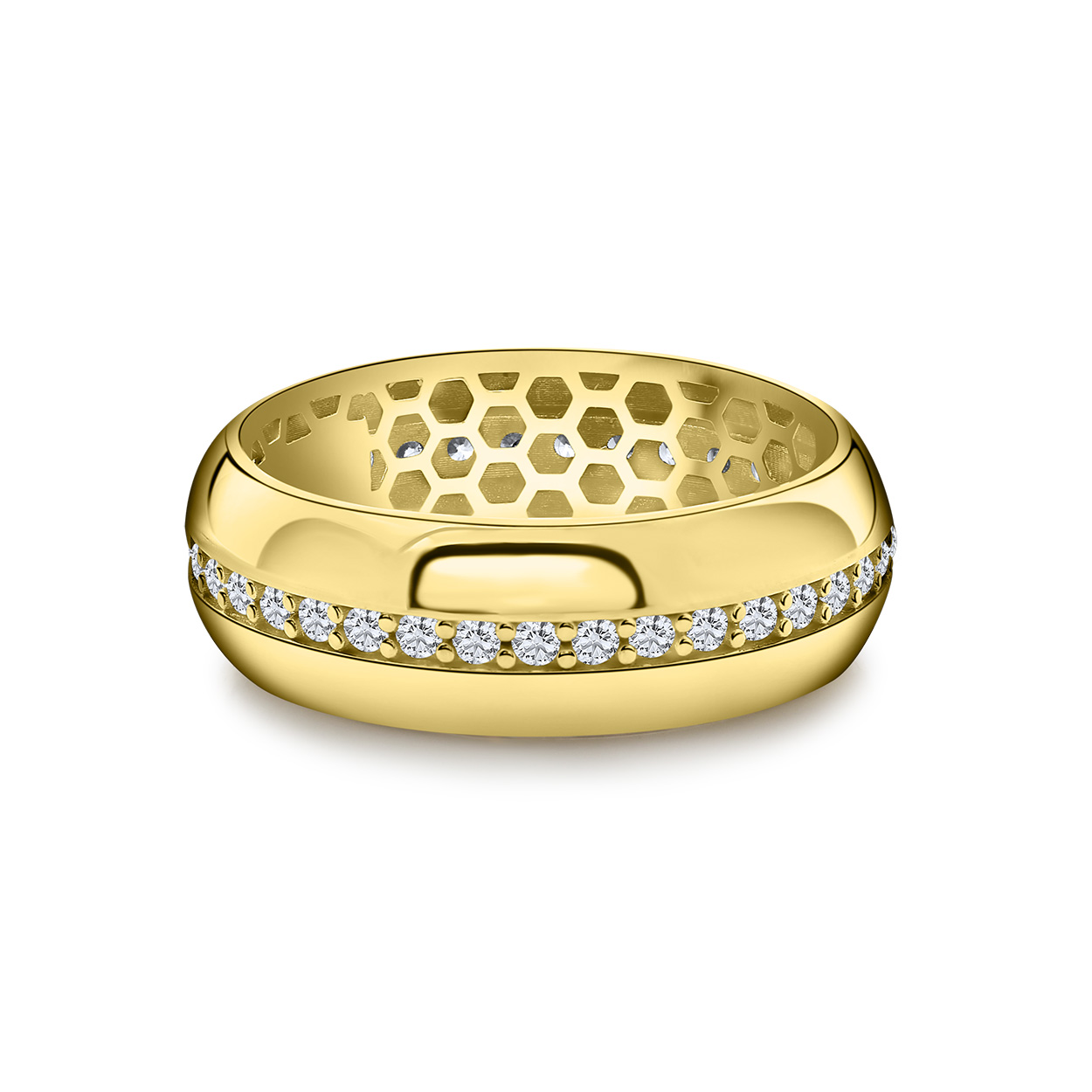 Geelgouden ring met zirkonia R122-I2CFUR0080-FCZ-Y