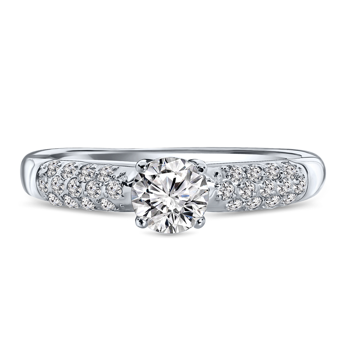 Witgouden ring met zirkonia R03-59234-Z-W