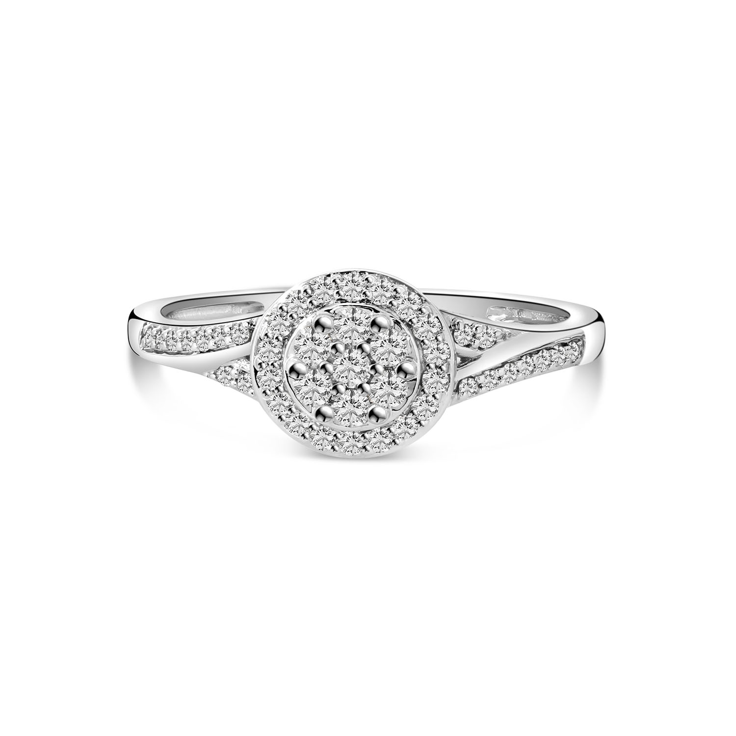 Witgouden ring met diamant R138-RG84438-W