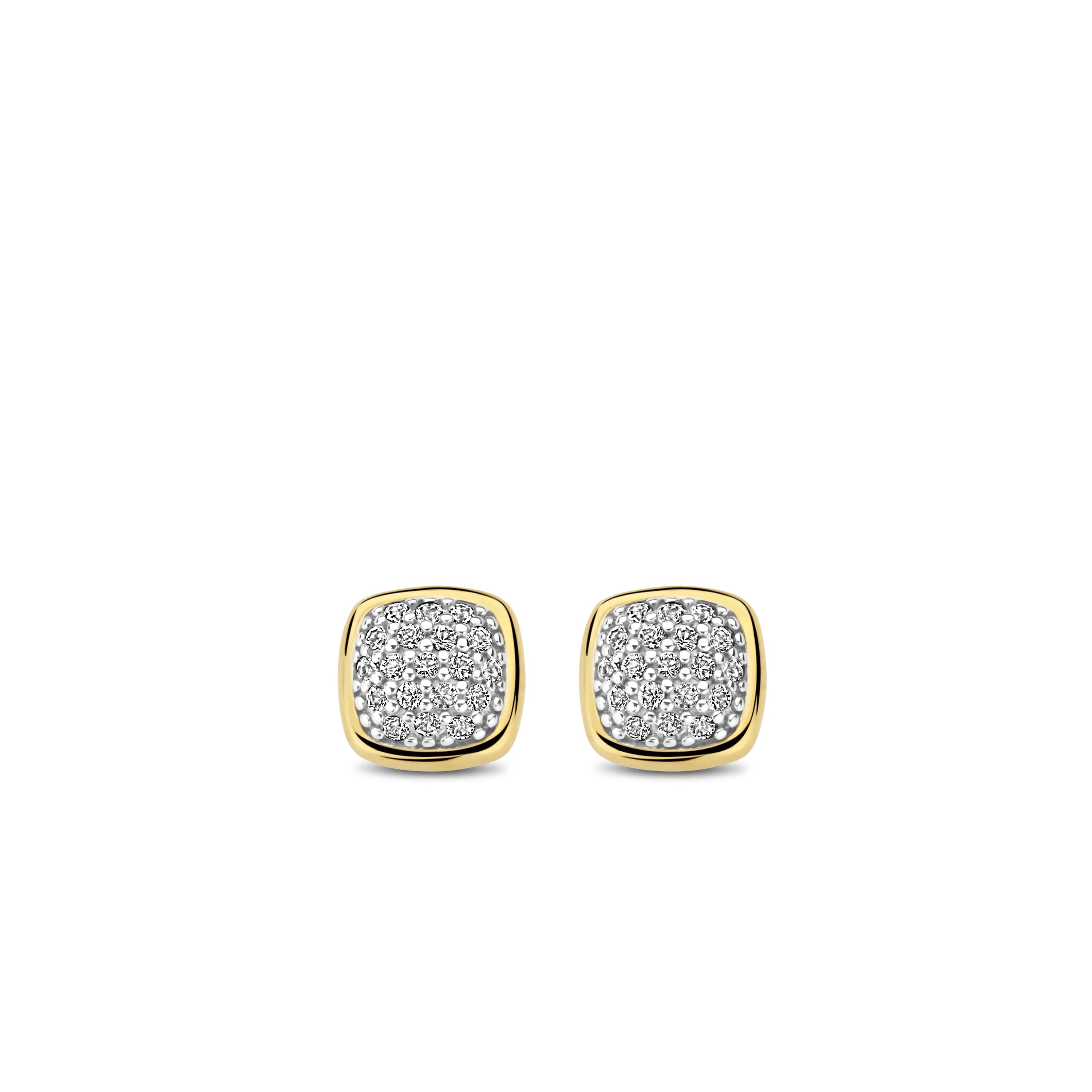 Oorknoppen gold plated met zirkonia - 7990ZY