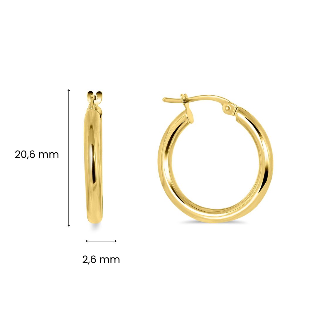 Geelgouden oorringen E122-XXTE00025-15-SL-Y