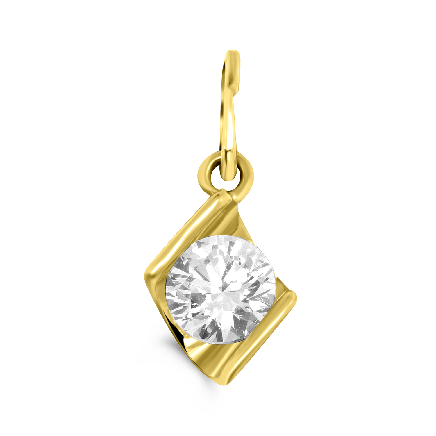Geelgouden hanger met zirkonia 59535Z-Y