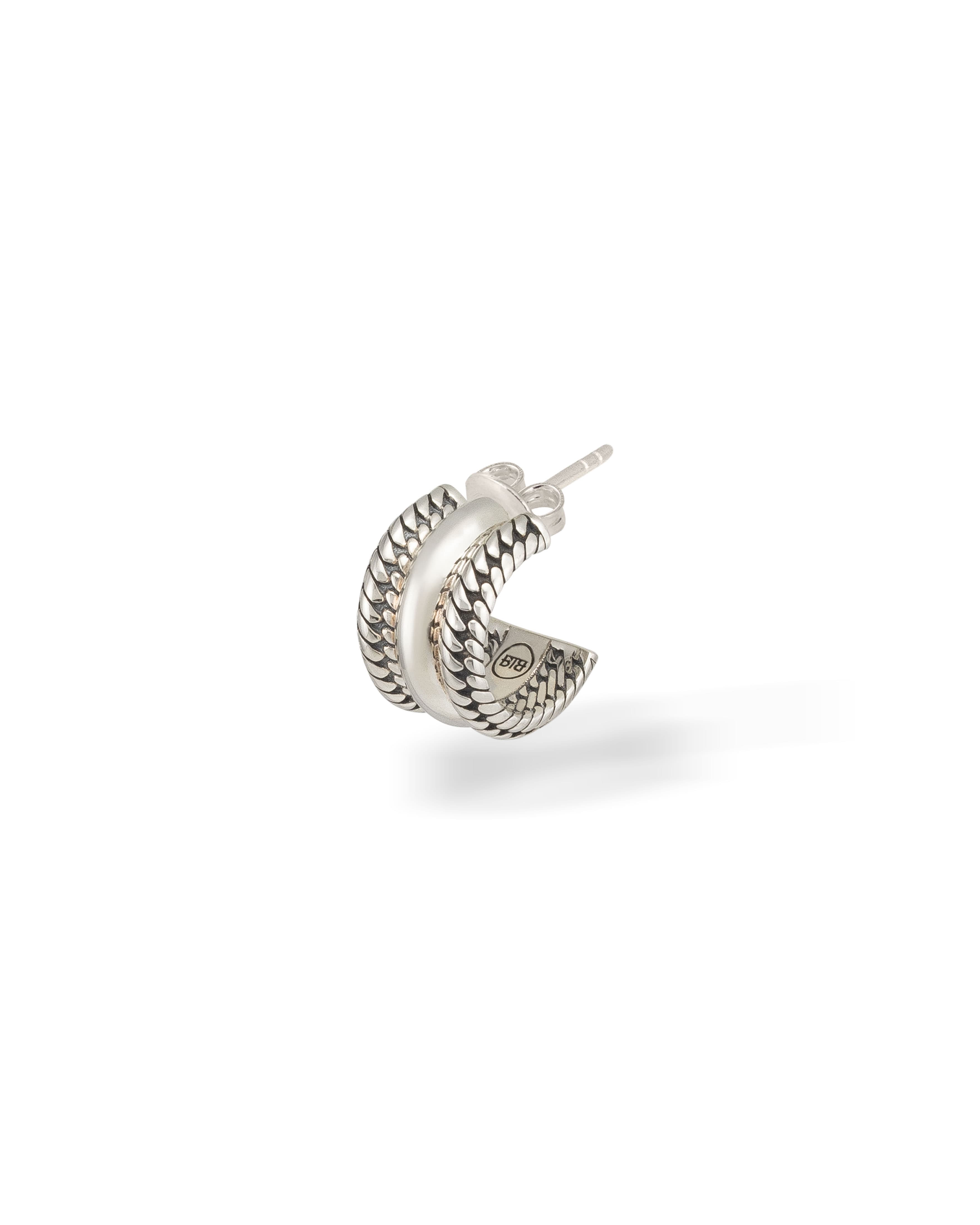 Earring Ben Triple Single Piece made of sterling silver 430