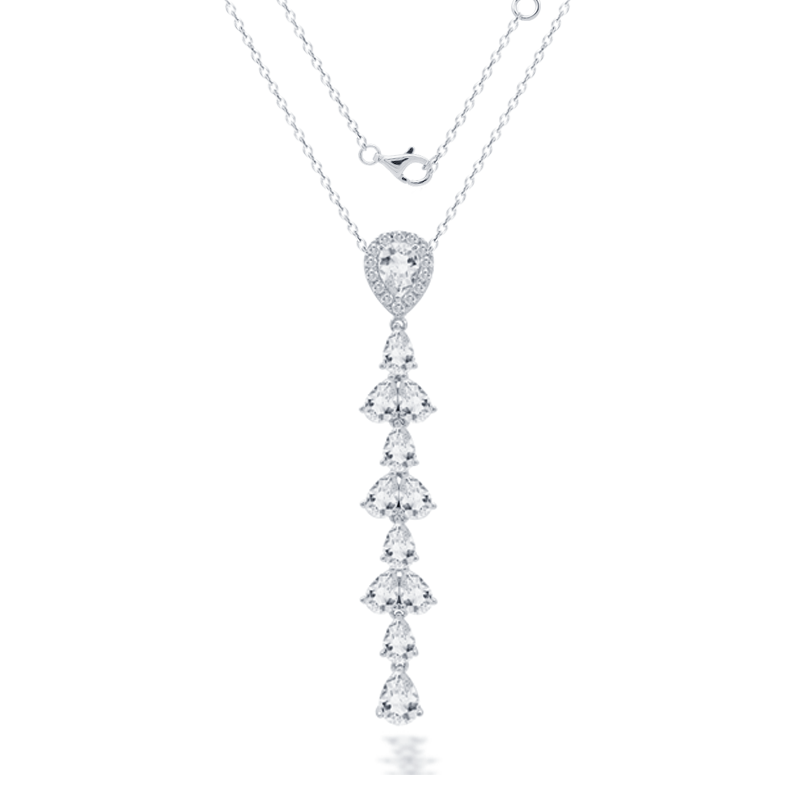 JO WISDOM Dames Ketting,925 Sterling Zilveren Hart Hanger
