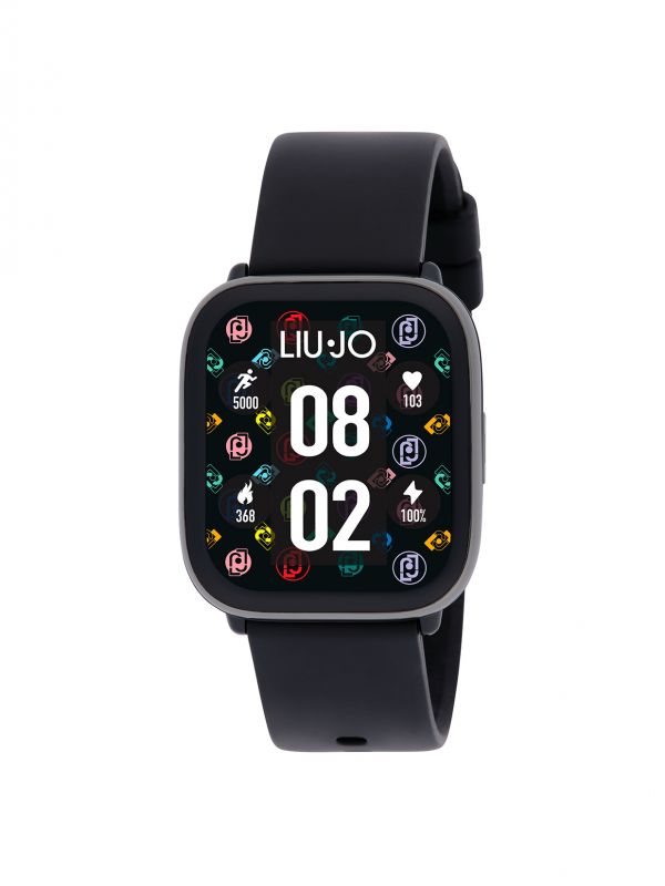 Liu Jo Smartwatch Eye Zilver dameshorloge met aluminium kast en stalen band wijzerplaat kleur LCD, diameter kast: 40 mm, SWLJ055